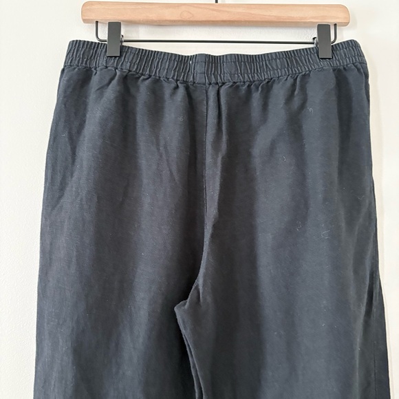 Madewell Women's Linen-Blend Track Trousers Black Size M - Picture 9 of 15